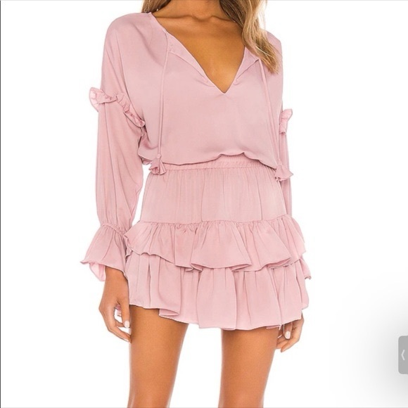 MISA Pink Ruffle Dress - Picture 1 of 4